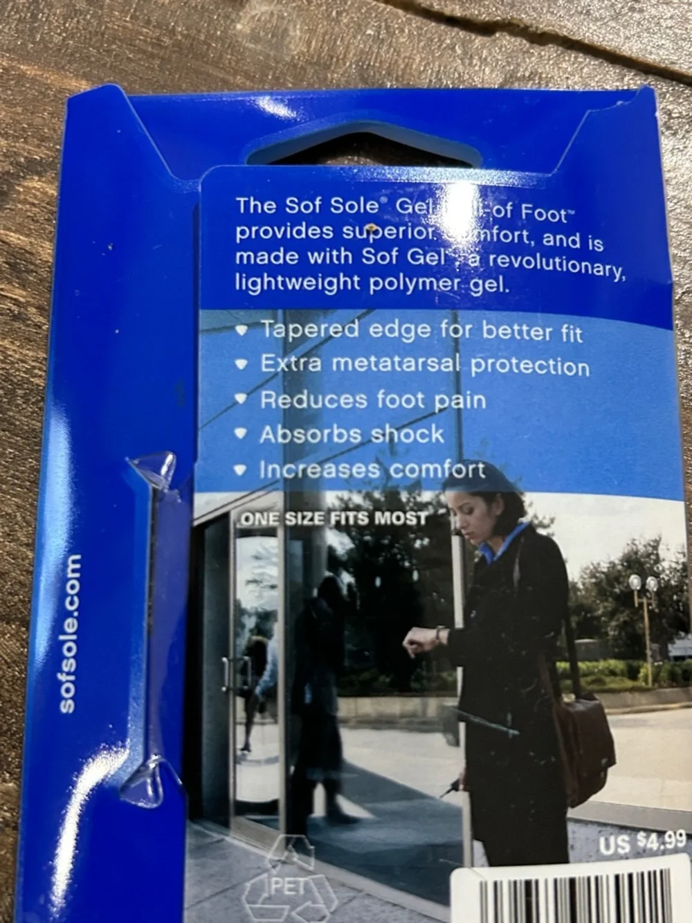 Gel Ball-of-Foot Comfort Insoles - Clear Gel (Two Pair) New in box - Picture 2 of 2